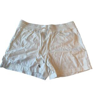 Orvis Mens White Casual Drawstring Shorts XL Cotton Blend
